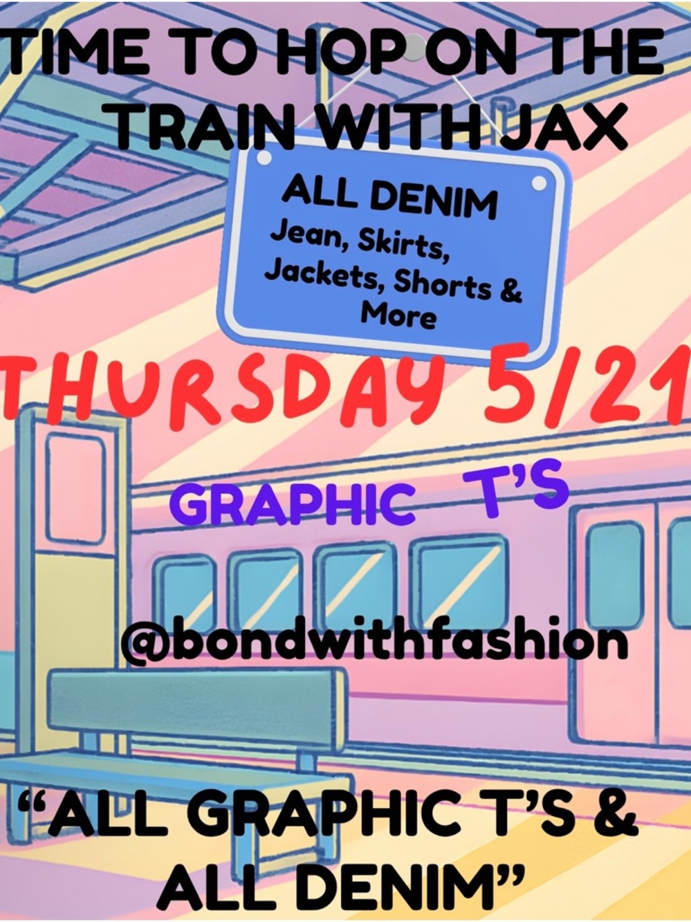 ALL GRAPHIC T’S & ALL DENIM TRAIN SHOW THURSDAY 5/21  8AM -12AM EASTERN TIME - Picture 4 of 13